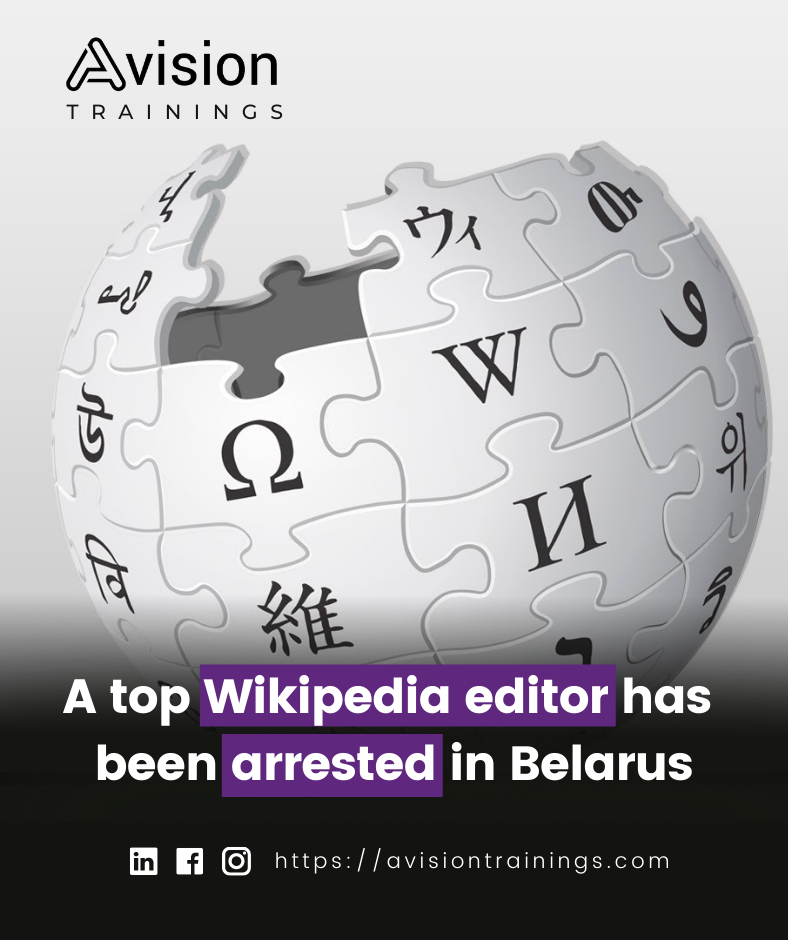 A top Wikipedia editor has been arrested in Belarus