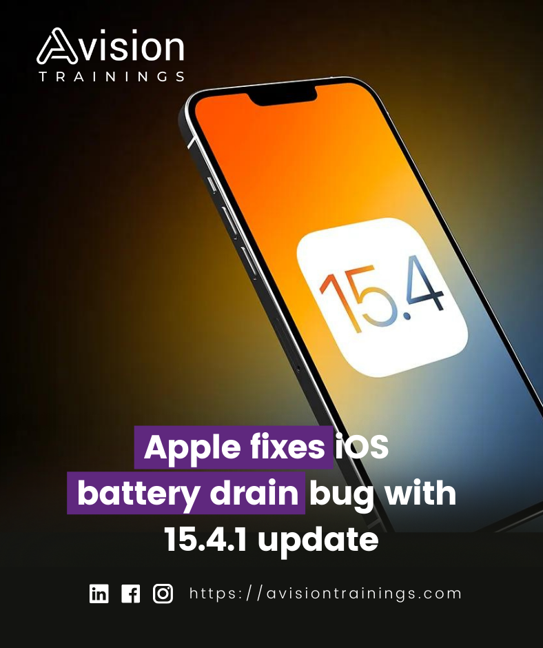 Apple fixes iOS battery drain bug with 15.4.1 update