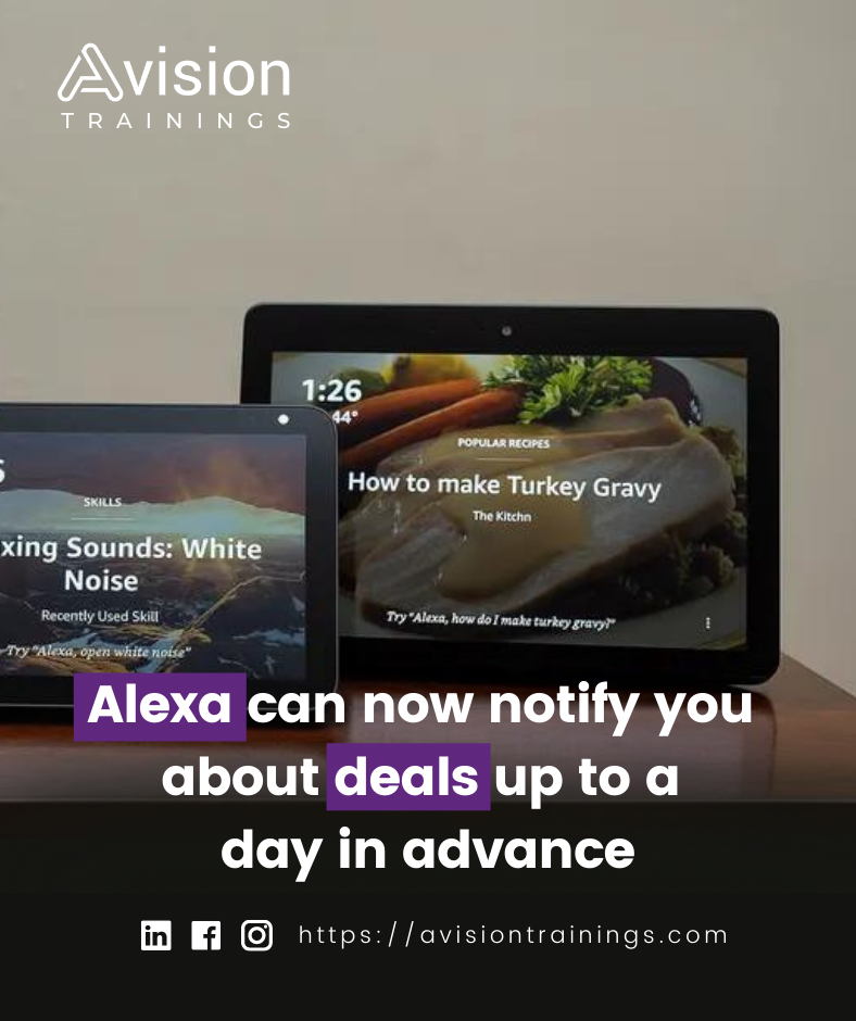 Alexa can now notify you about deals up to a day in advance